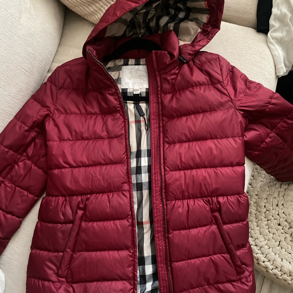 Burberry Kids Red Puffer Jacket